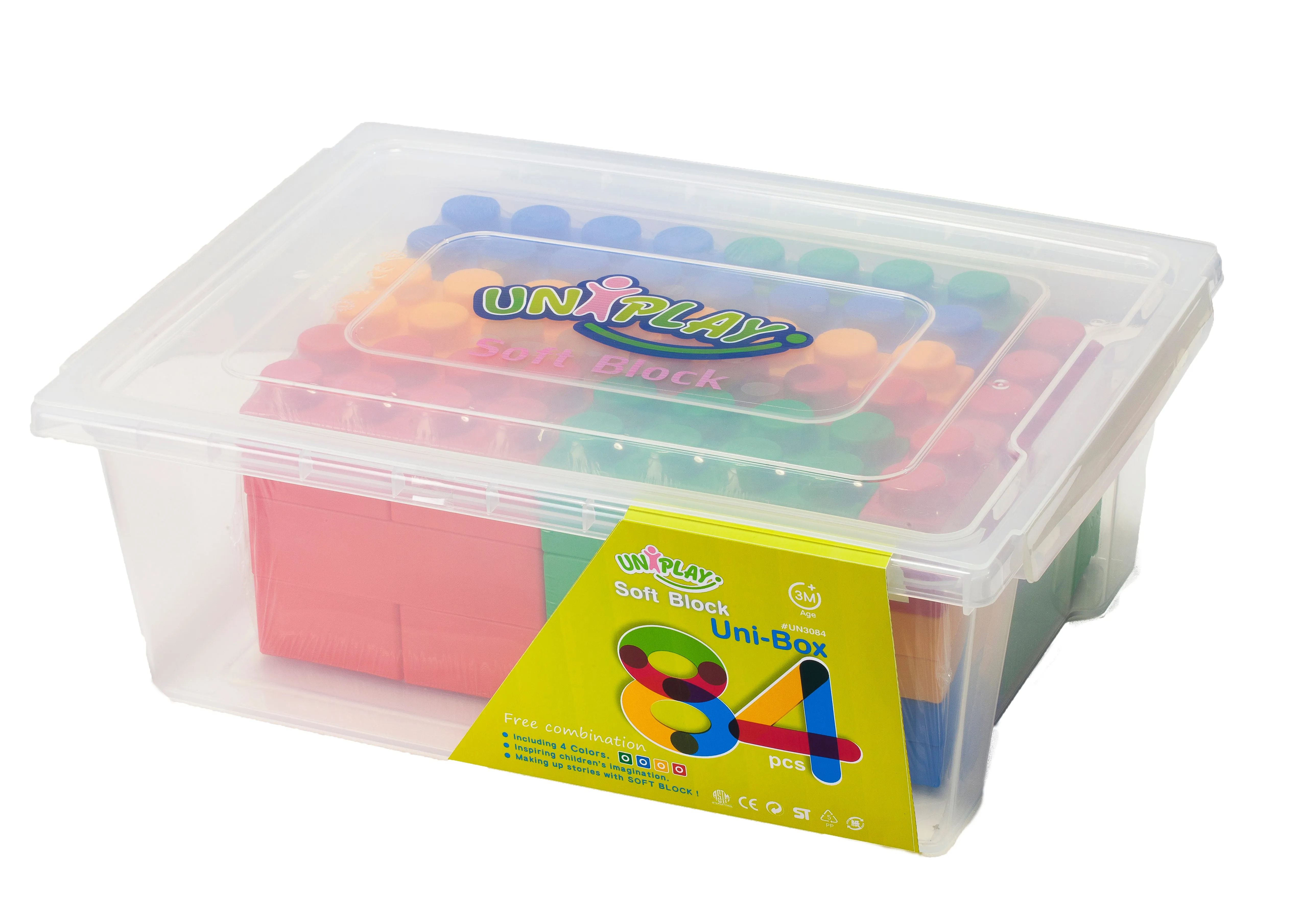 UNiPlay Soft Block Mix 84pc Uni-Box