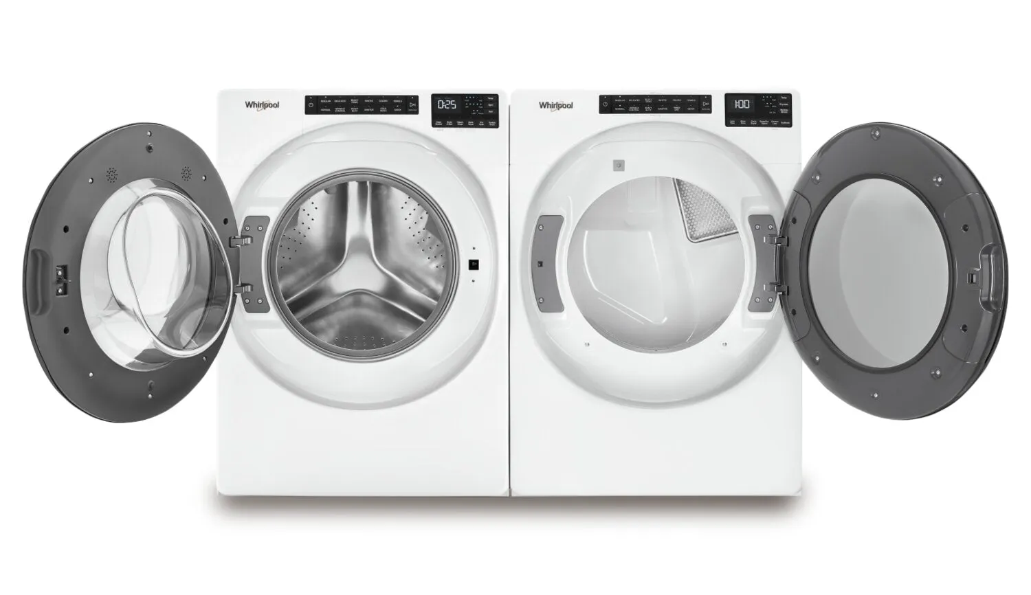 Whirlpool 5.2 Cu. Ft. Front-Load Washer and 7.4 Cu. Ft. Electric Dryer - White