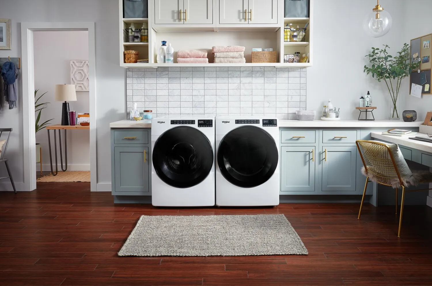 Whirlpool 5.2 Cu. Ft. Front-Load Washer and 7.4 Cu. Ft. Electric Dryer - White