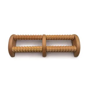 Wooden Foot Massager with Dual Rollers