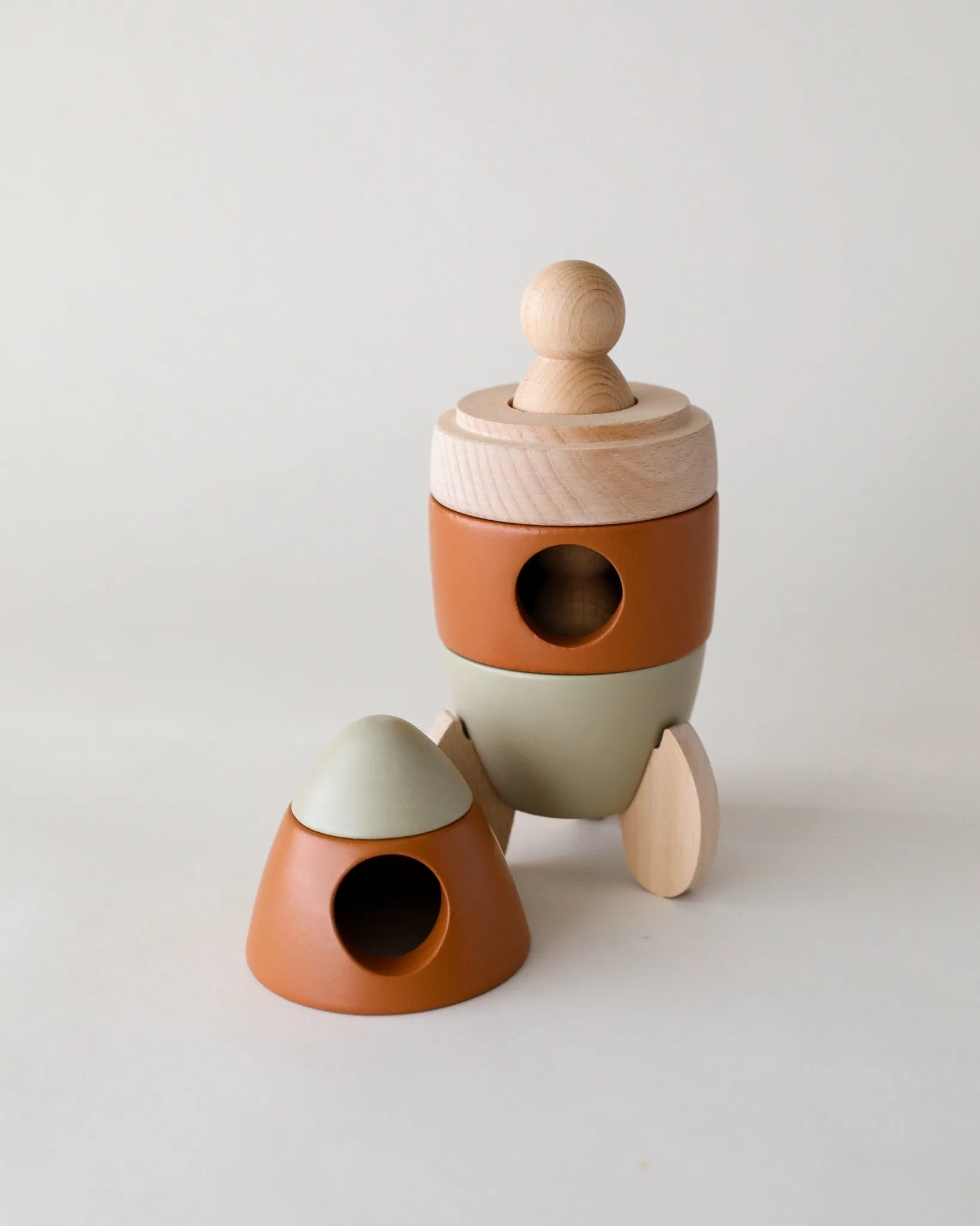 Wooden Stacking Rocket